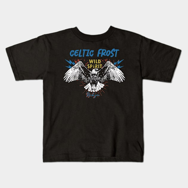 celtic frost wild spirit Kids T-Shirt by akhirnya pattern